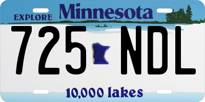 MN license plate 725NDL