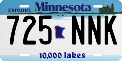 MN license plate 725NNK