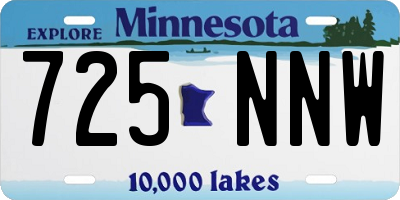 MN license plate 725NNW