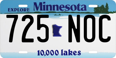 MN license plate 725NOC