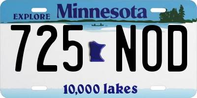 MN license plate 725NOD