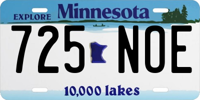 MN license plate 725NOE