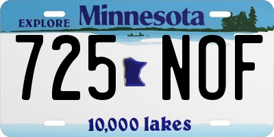 MN license plate 725NOF
