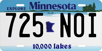 MN license plate 725NOI