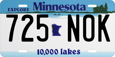 MN license plate 725NOK