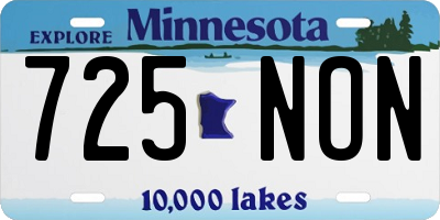 MN license plate 725NON