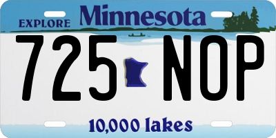 MN license plate 725NOP