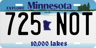 MN license plate 725NOT