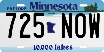 MN license plate 725NOW