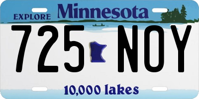 MN license plate 725NOY