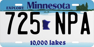 MN license plate 725NPA