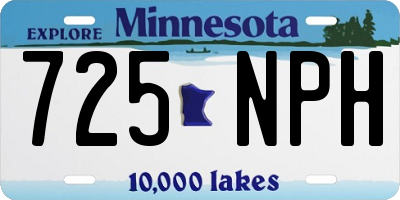 MN license plate 725NPH