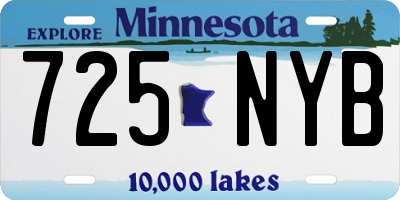 MN license plate 725NYB
