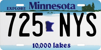 MN license plate 725NYS