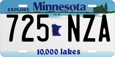 MN license plate 725NZA