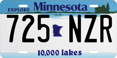 MN license plate 725NZR