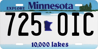 MN license plate 725OIC
