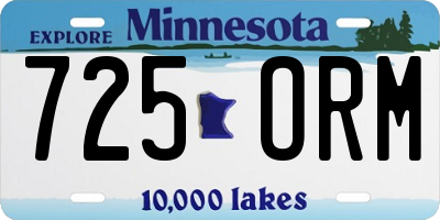MN license plate 725ORM