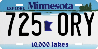 MN license plate 725ORY