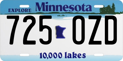 MN license plate 725OZD