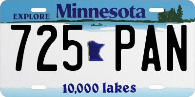 MN license plate 725PAN