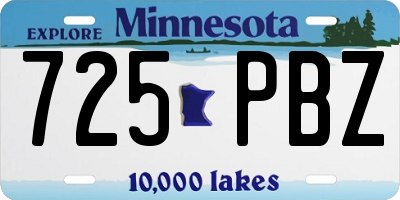 MN license plate 725PBZ