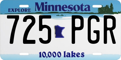 MN license plate 725PGR