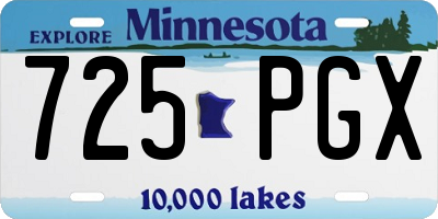 MN license plate 725PGX
