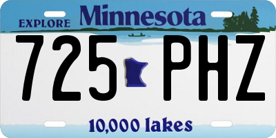 MN license plate 725PHZ