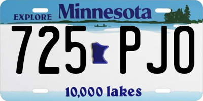 MN license plate 725PJO