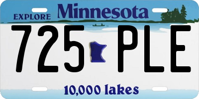 MN license plate 725PLE