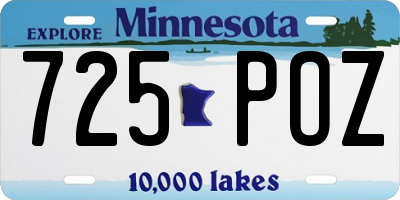 MN license plate 725POZ