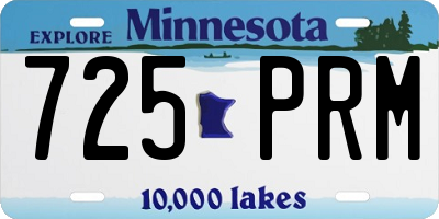 MN license plate 725PRM