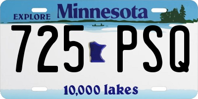 MN license plate 725PSQ