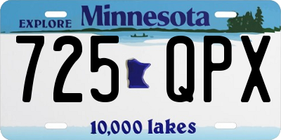 MN license plate 725QPX