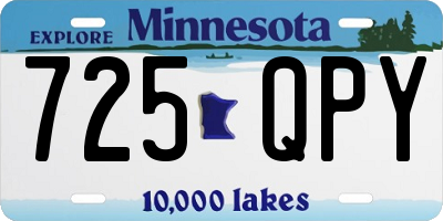 MN license plate 725QPY
