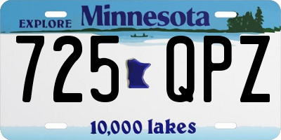 MN license plate 725QPZ