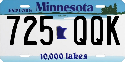 MN license plate 725QQK