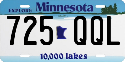 MN license plate 725QQL