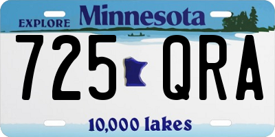 MN license plate 725QRA