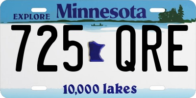 MN license plate 725QRE