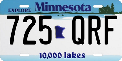 MN license plate 725QRF
