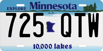 MN license plate 725QTW