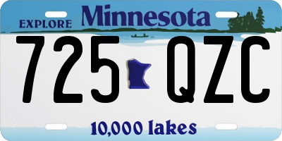 MN license plate 725QZC