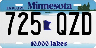 MN license plate 725QZD