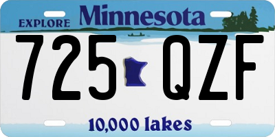 MN license plate 725QZF