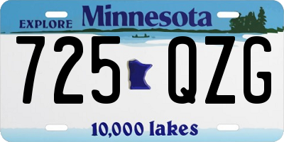 MN license plate 725QZG
