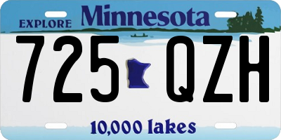 MN license plate 725QZH
