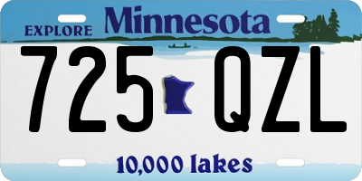 MN license plate 725QZL