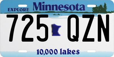 MN license plate 725QZN